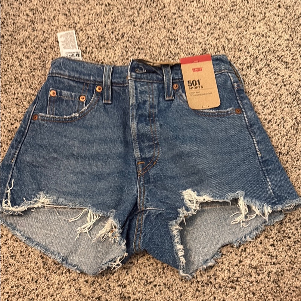 Levi's Blue Jean Shorts High-Waisted